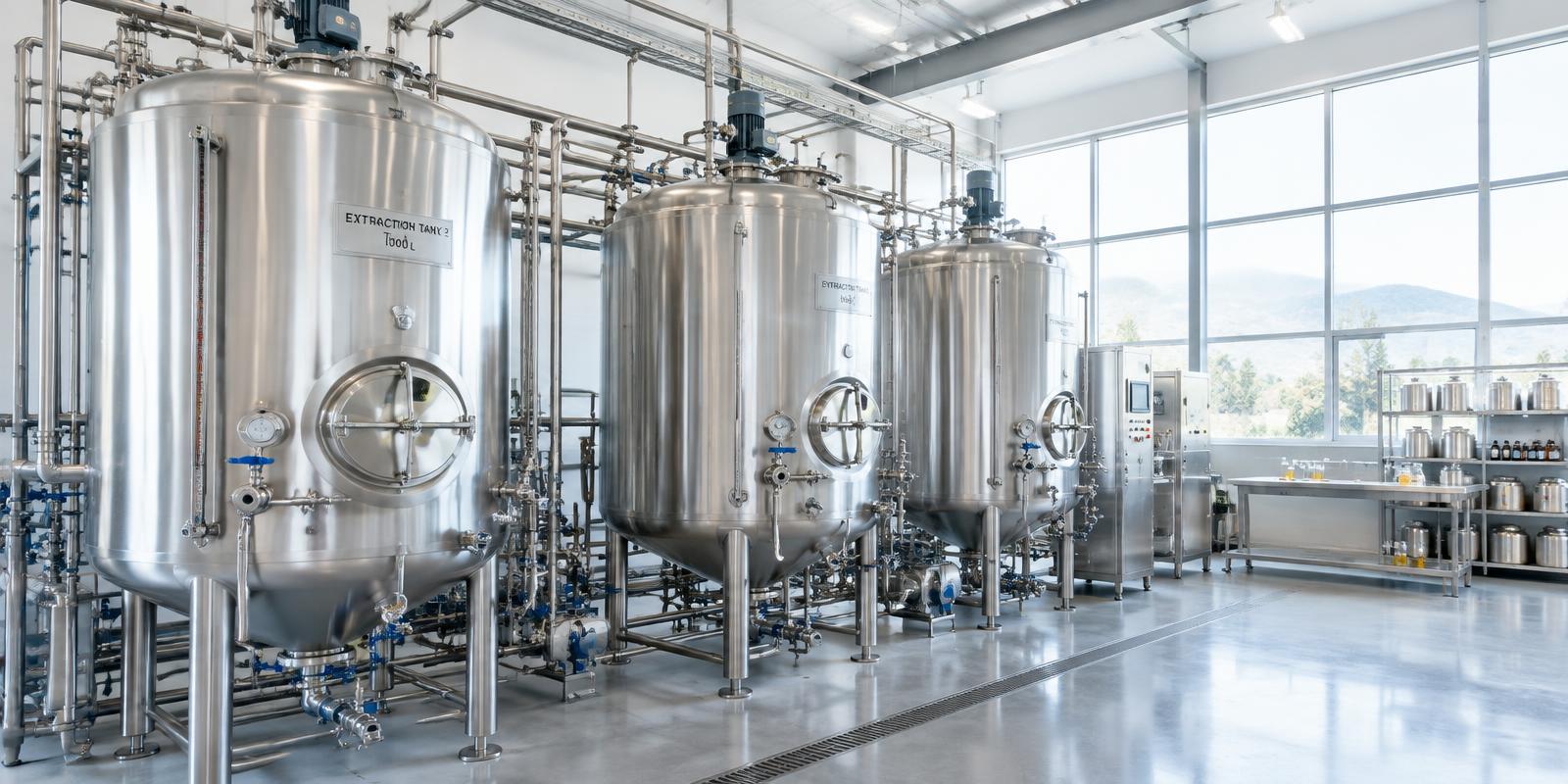 Serbatoi di estrazione in acciaio inox